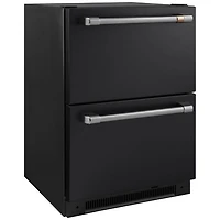Café 24" 5.7 Cu. Ft. Built-In Dual-Drawer Refrigerator (CDE06RP3ND1) - Matte Black