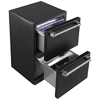Café 24" 5.7 Cu. Ft. Built-In Dual-Drawer Refrigerator (CDE06RP3ND1) - Matte Black