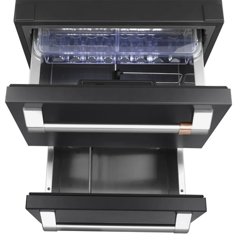 Café 24" 5.7 Cu. Ft. Built-In Dual-Drawer Refrigerator (CDE06RP3ND1) - Matte Black