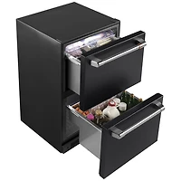 Café 24" 5.7 Cu. Ft. Built-In Dual-Drawer Refrigerator (CDE06RP3ND1) - Matte Black