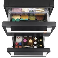 Café 24" 5.7 Cu. Ft. Built-In Dual-Drawer Refrigerator (CDE06RP3ND1) - Matte Black