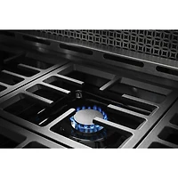 KitchenAid 48" 6.3 Cu. Ft. Double Oven 6-Burner Freestanding Gas Range (KFGC558JSC) - Orange