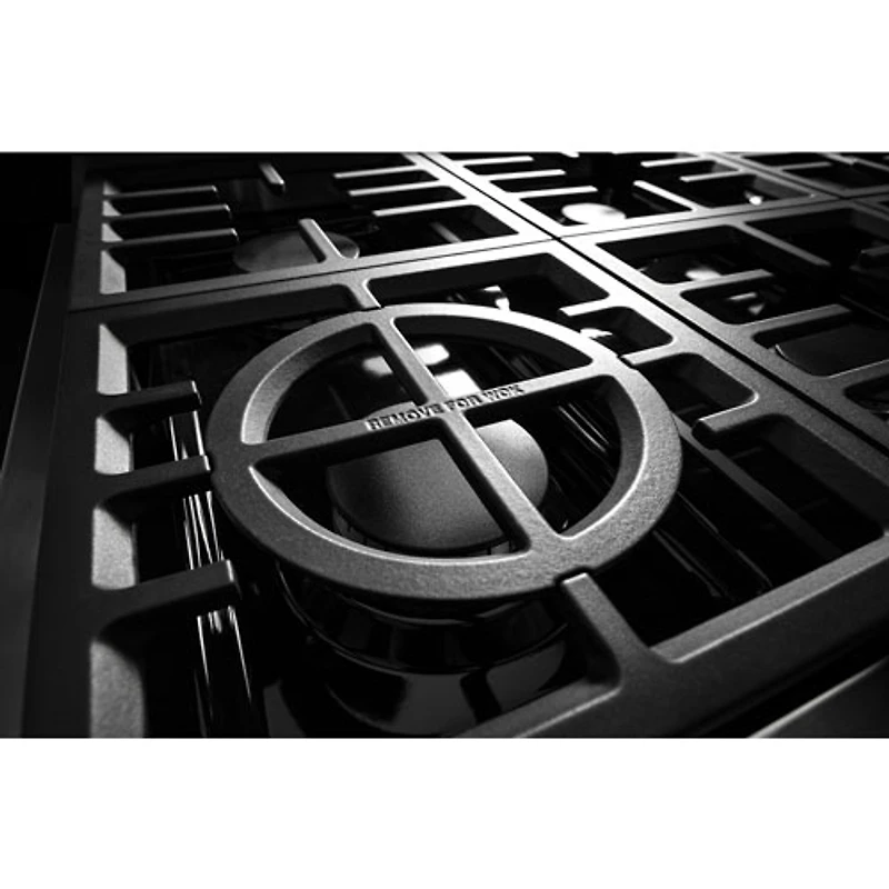 Cuisinière gaz auton. deux fours conv. véritable four autonett. 48 po KitchenAid(KFGC558JSC)- Orange