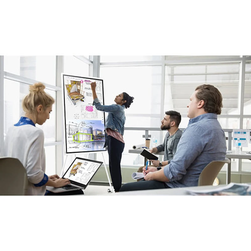 Samsung Flip 2 65" 4K UHD Tizen 5.0 Digital Flipchart (LH65WMRWBGCXZA) - Light Grey