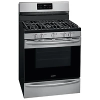 Frigidaire Gallery 30" 5.0 Cu. Ft. Fan Convection 5-Burner Gas Range (GCRG3038AF) - Stainless Steel