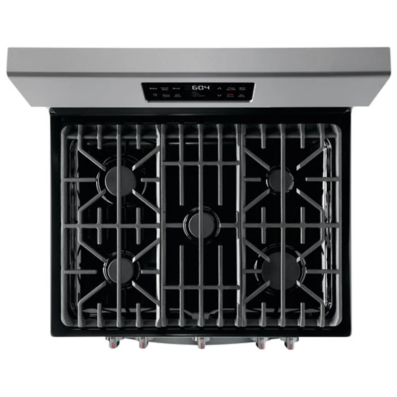 Frigidaire Gallery 30" 5.0 Cu. Ft. Fan Convection 5-Burner Gas Range (GCRG3038AF) - Stainless Steel