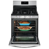 Frigidaire Gallery 30" 5.0 Cu. Ft. Fan Convection 5-Burner Gas Range (GCRG3038AF) - Stainless Steel