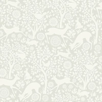 Chesapeake Animals Wallpaper - Anahi Light Grey Forest Fauna