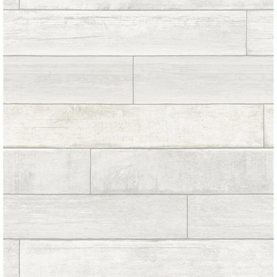 Brewster Wood Wallpaper - Wallace White Timber