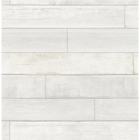 Brewster Wood Wallpaper - Wallace White Timber