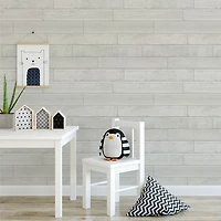 Brewster Wood Wallpaper - Wallace White Timber