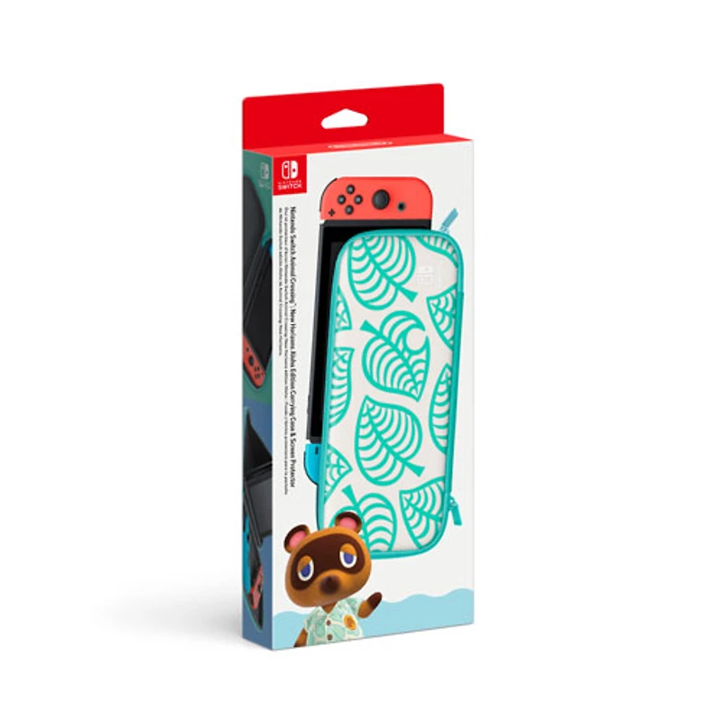 Nintendo Switch Animal Crossing: New Horizons Aloha Edition Carrying Case & Screen Protector
