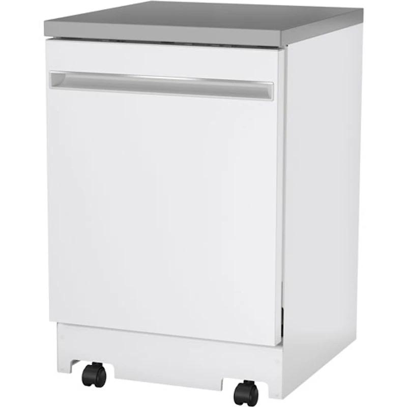 Lave-vaisselle mobile 23,62 po 58 dB de GE (GPT225SGLWW) - Blanc