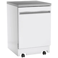 Lave-vaisselle mobile 23,62 po 58 dB de GE (GPT225SGLWW) - Blanc