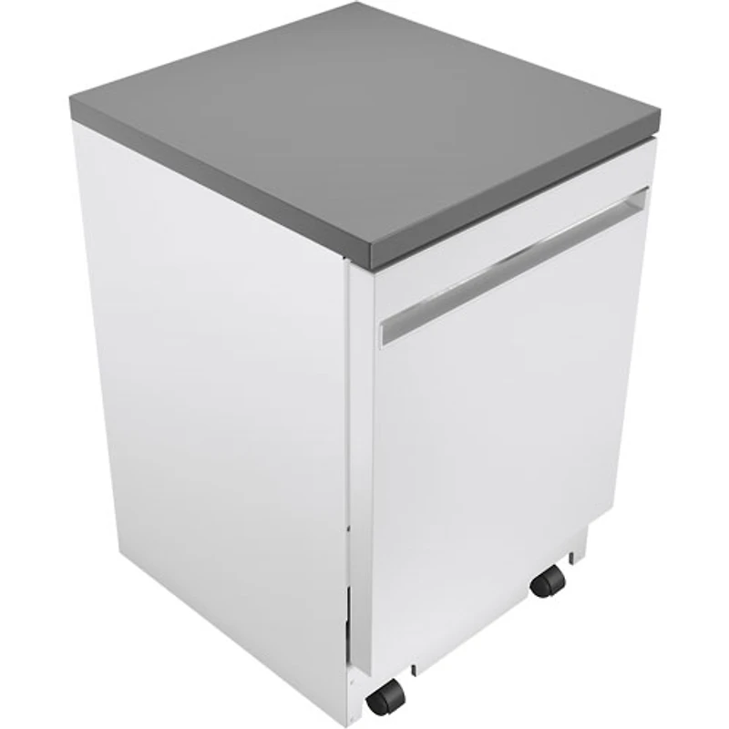 Lave-vaisselle mobile 23,62 po 58 dB de GE (GPT225SGLWW) - Blanc