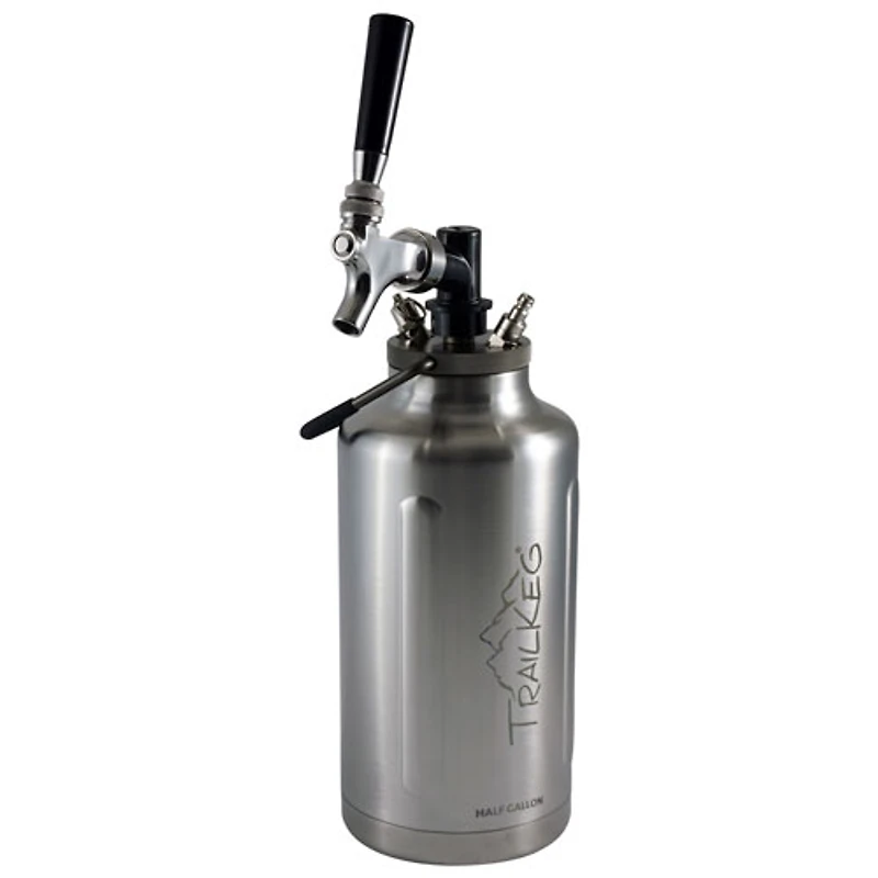TrailKeg Half Gallon 64 oz Growler Package (64PC-SS) - Stainless Steel
