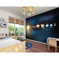 Ohpopsi Planets Wall Mural - Blue