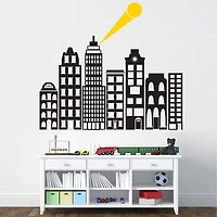 WallPops City Of Heroes Wall Art Kit - Black