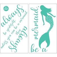 WallPops Always Be A Mermaid Wall Quote Wall Art Kit - Green