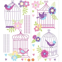 WallPops Chirping The Day Away Wall Art Kit - Purple