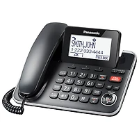 Téléphone avec ou sans fil à 1 combiné DECT 6.0 avec répondeur de Panasonic (KXTGF870B)