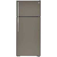 GE 28" 17.5 Cu. Ft. Top Freezer Refrigerator (GTE18GMNRES) - Slate