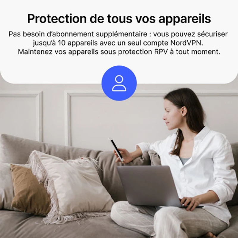 NordVPN Standard (PC/Mac) - 10 appareils - 1 ans - Téléchargement numérique