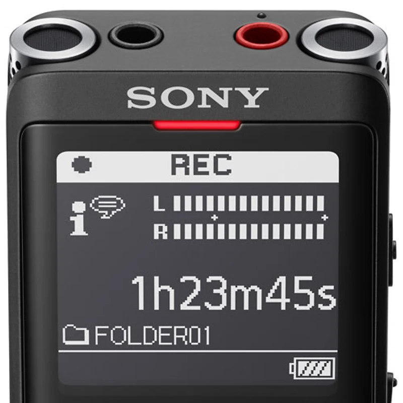 Enregistreur vocal de 4 Go de Sony avec port USB intégré (ICDUX570BLK) - Noir