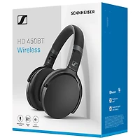 Casque d'écoute Bluetooth à suppression du bruit HD 450BT de Sennheiser - Noir