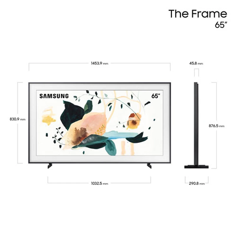 Samsung The Frame 65" 4K UHD HDR QLED Tizen Smart TV (QN65LS03TAFXZC) - Charcoal Black