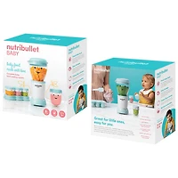 Mélangeur de 0,9 L de 200 W Baby Food Prep System de NutriBullet - Blanc mat/Bleu