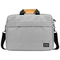 PKG Spadina 16" Laptop Designer Bag - Light Grey/Tan