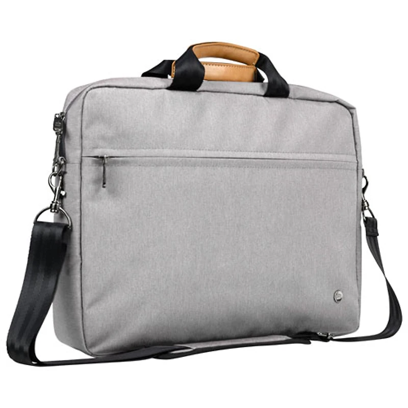 PKG Spadina 16" Laptop Designer Bag - Light Grey/Tan