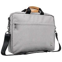 PKG Spadina 16" Laptop Designer Bag - Light Grey/Tan