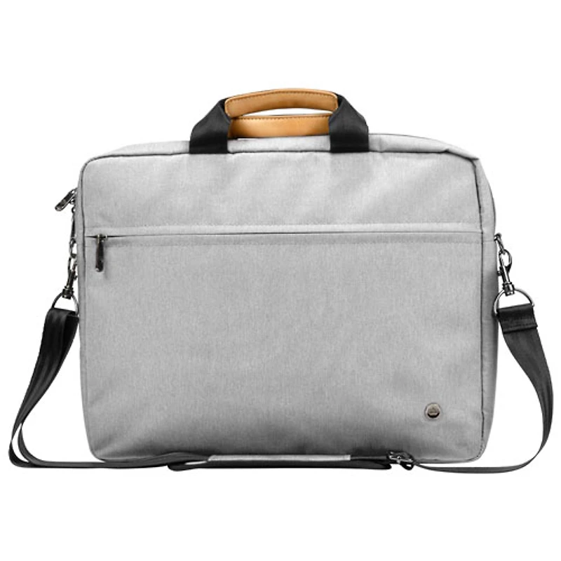 PKG Spadina 16" Laptop Designer Bag - Light Grey/Tan