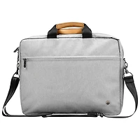 PKG Spadina 16" Laptop Designer Bag - Light Grey/Tan
