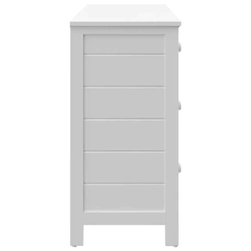 Commode double à 6 tiroirs pour chambre de bébé Moss de Storkcraft - Blanc