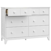 Commode double à 6 tiroirs pour chambre de bébé Moss de Storkcraft - Blanc