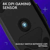 Logitech G203 LIGHTSYNC 8000 DPI Optical Gaming Mouse - Black