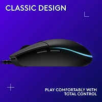 Logitech G203 LIGHTSYNC 8000 DPI Optical Gaming Mouse - Black