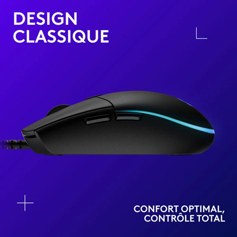 Logitech G203 LIGHTSYNC 8000 DPI Optical Gaming Mouse - Black