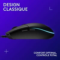 Logitech G203 LIGHTSYNC 8000 DPI Optical Gaming Mouse - Black