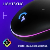 Logitech G203 LIGHTSYNC 8000 DPI Optical Gaming Mouse - Black