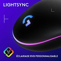 Logitech G203 LIGHTSYNC 8000 DPI Optical Gaming Mouse - Black