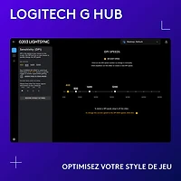Souris de jeu optique de 8000 ppp G203 LIGHTSYNC de Logitech - Blanc