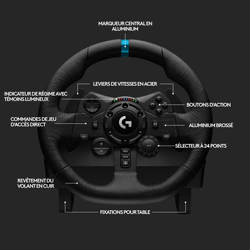 Logitech G923 TrueForce Racing Wheel for PlayStation 5/PC - Black