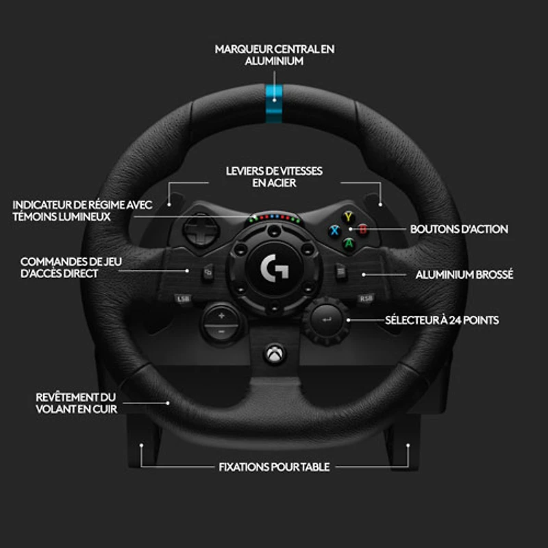Logitech G923 TrueForce Racing Wheel for Xbox Series X|S and Xbox One - Black