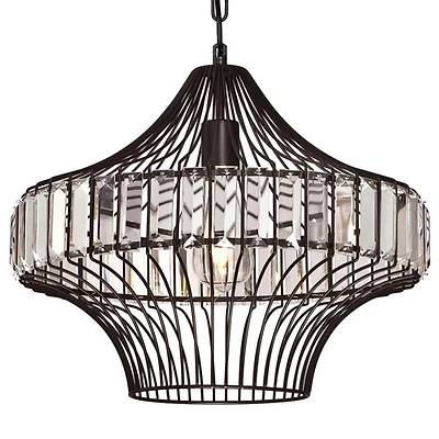 Plafonnier suspendu en cristal de Westinghouse - Noir