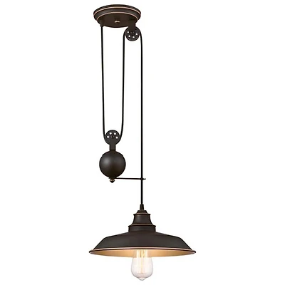 Westinghouse Iron Hill Pendant Pully Ceiling Lamp - Oil Rubbed Bronze