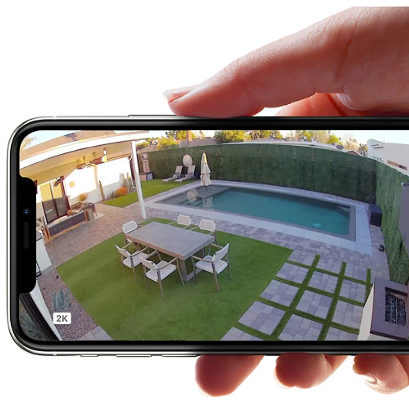Caméra de surveillance à projecteur d'extérieur sans fil 2K Arlo Pro 3 - Blanc